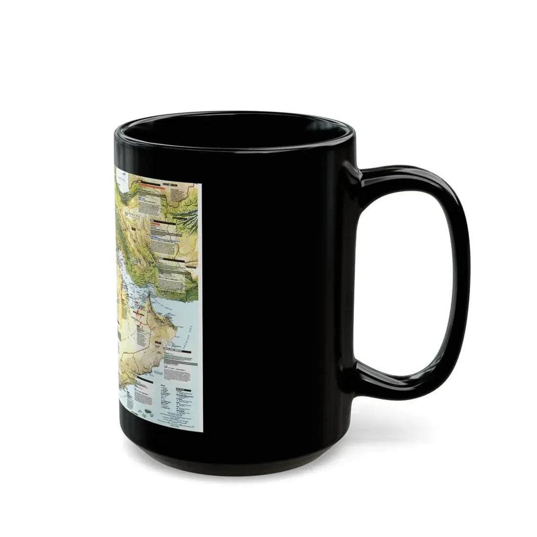 Middle East - States in Turmoil (1991) (Map) Black Coffee Mug - Go Mug Yourself