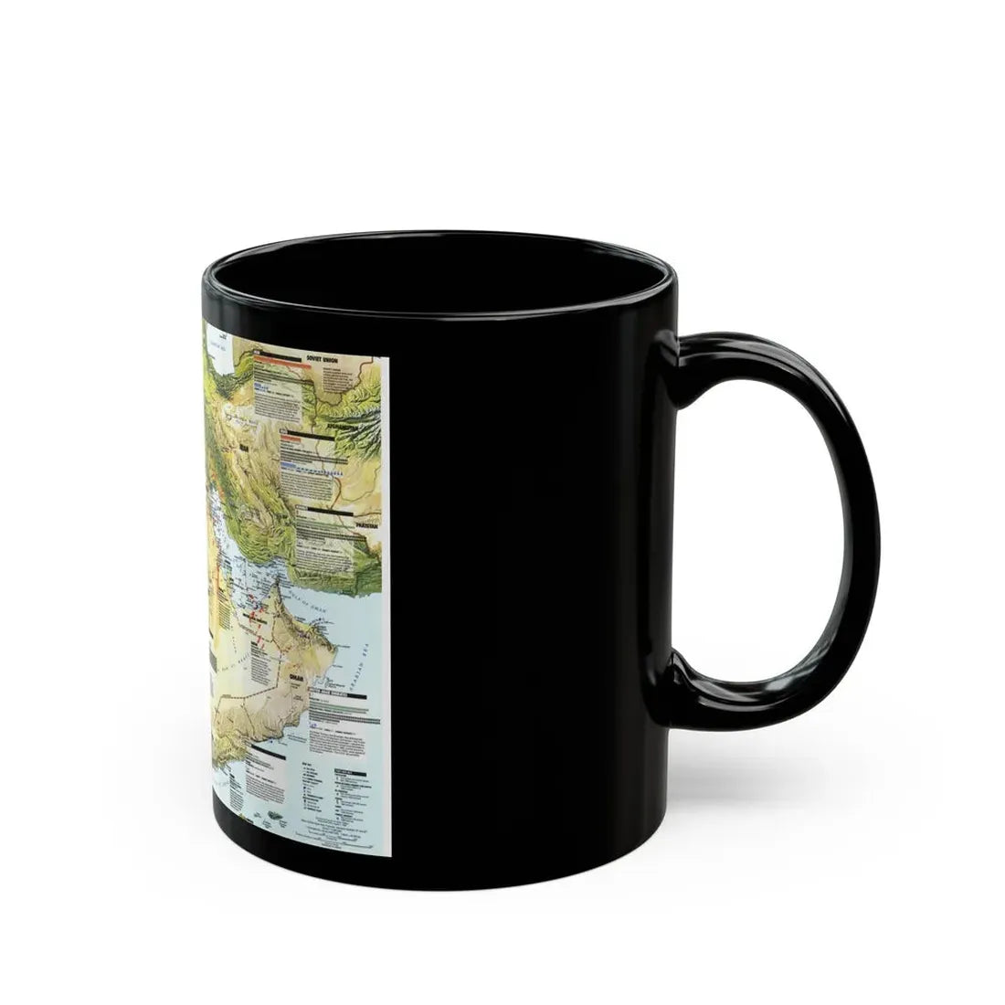 Middle East - States in Turmoil (1991) (Map) Black Coffee Mug - Go Mug Yourself