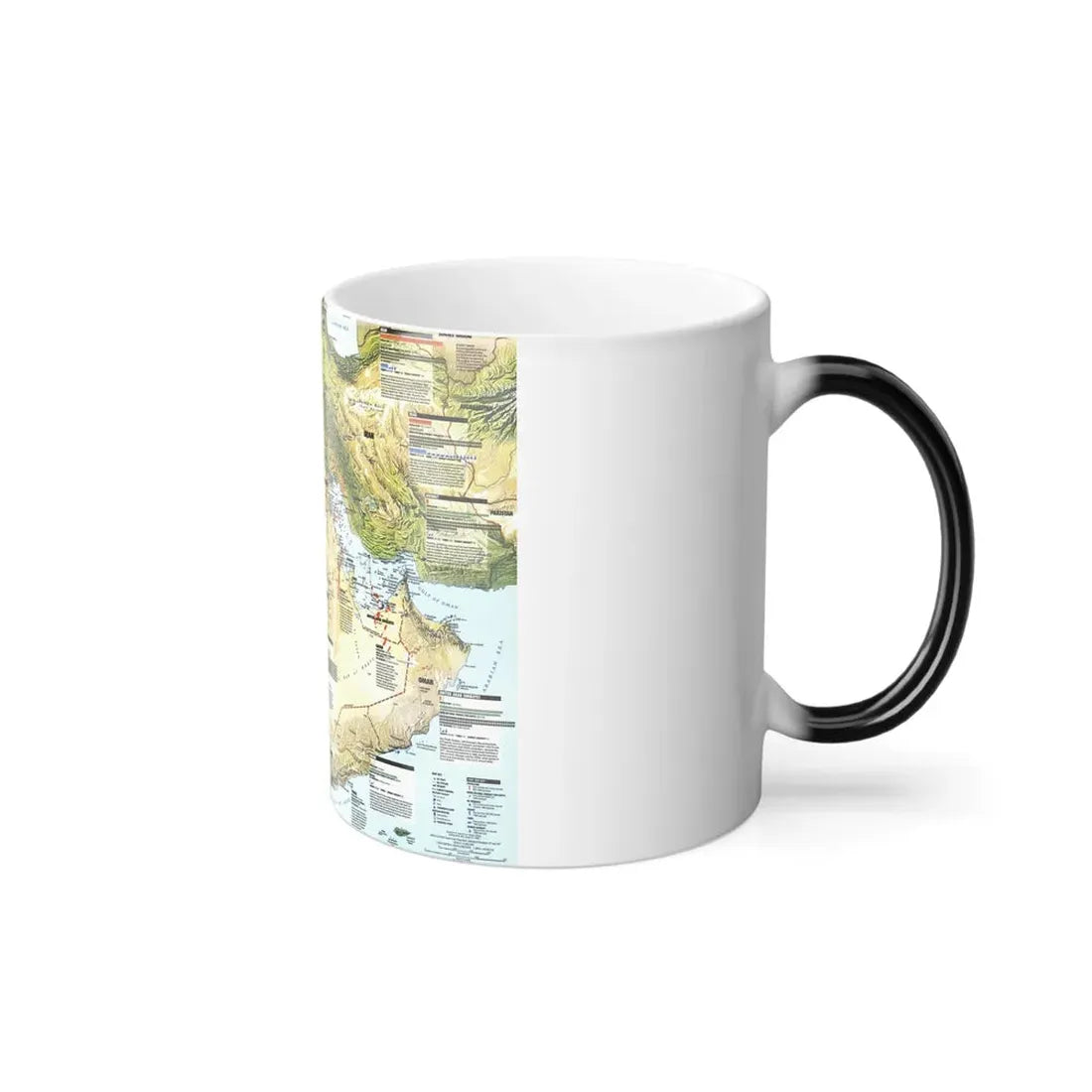Middle East - States in Turmoil (1991) (Map) Color Changing Mug 11oz - Go Mug Yourself
