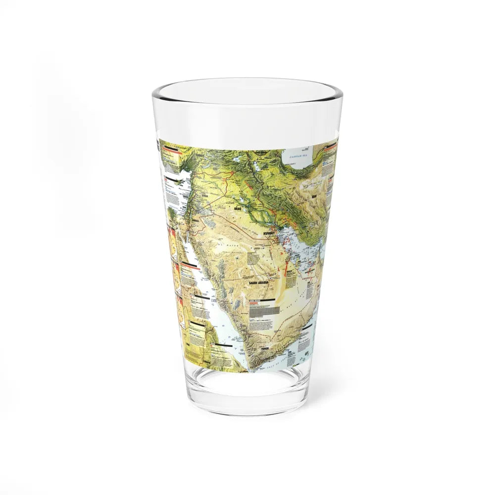 Middle East - States in Turmoil (1991) (Map) Pint Glass 16oz-16oz-Go Mug Yourself