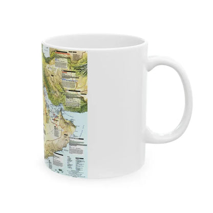 Middle East - States in Turmoil (1991) (Map) White Coffee Mug - Go Mug Yourself