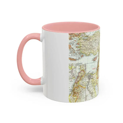 Middle East - The Eastern Mediterranean (1959) (Map) Accent Coffee Mug - Go Mug Yourself