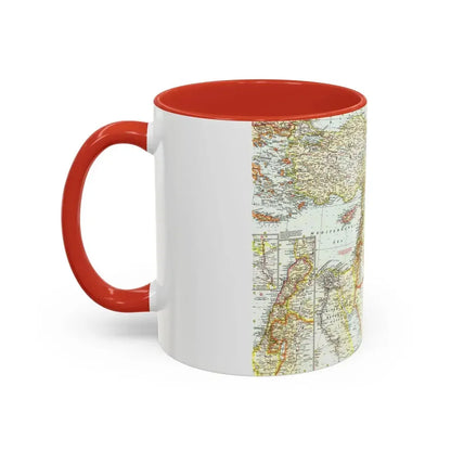 Middle East - The Eastern Mediterranean (1959) (Map) Accent Coffee Mug - Go Mug Yourself