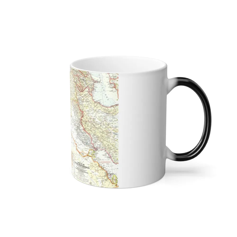 Middle East - The Eastern Mediterranean (1959) (Map) Color Changing Mug 11oz-Go Mug Yourself