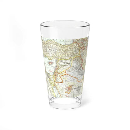 Middle East - The Eastern Mediterranean (1959) (Map) Pint Glass 16oz-16oz-Go Mug Yourself