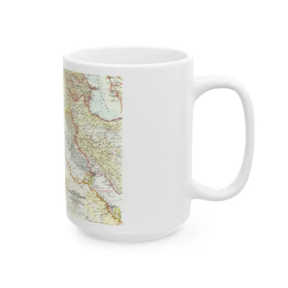 Middle East - The Eastern Mediterranean (1959) (Map) White Coffee Mug - Go Mug Yourself