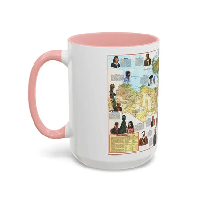 Middle East - The Peoples 1 (1972) (Map) Accent Coffee Mug - Go Mug Yourself