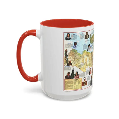 Middle East - The Peoples 1 (1972) (Map) Accent Coffee Mug - Go Mug Yourself