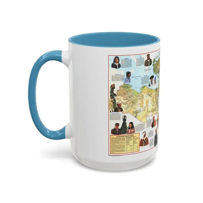 Middle East - The Peoples 1 (1972) (Map) Accent Coffee Mug - Go Mug Yourself