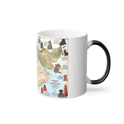 Middle East - The Peoples 1 (1972) (Map) Color Changing Mug 11oz - Go Mug Yourself