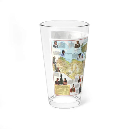 Middle East - The Peoples 1 (1972) (Map) Pint Glass 16oz - Go Mug Yourself