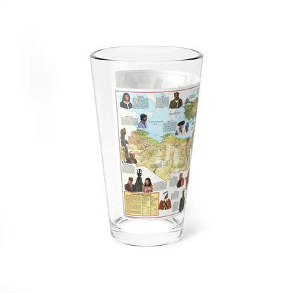 Middle East - The Peoples 1 (1972) (Map) Pint Glass 16oz - Go Mug Yourself