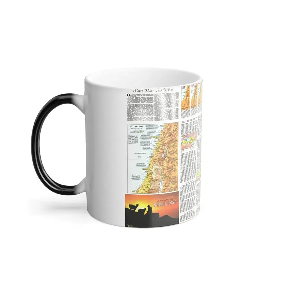 Middle East - The Peoples 2 (1972) (Map) Color Changing Mug 11oz - Go Mug Yourself