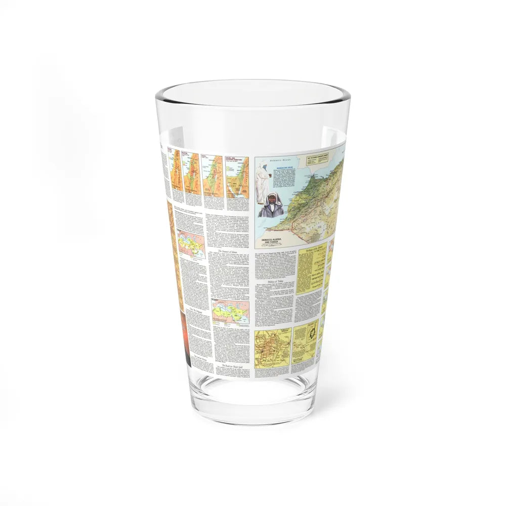 Middle East - The Peoples 2 (1972) (Map) Pint Glass 16oz-16oz-Go Mug Yourself