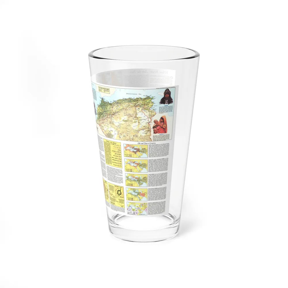 Middle East - The Peoples 2 (1972) (Map) Pint Glass 16oz-Go Mug Yourself