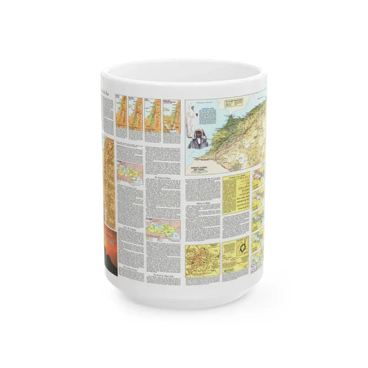 Middle East - The Peoples 2 (1972) (Map) White Coffee Mug 15oz - Go Mug Yourself