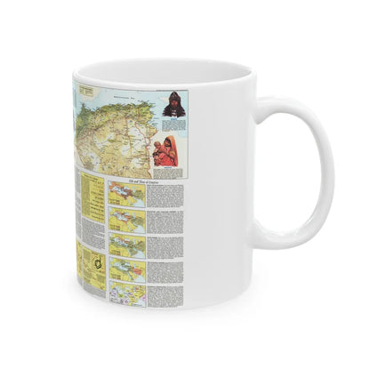 Middle East - The Peoples 2 (1972) (Map) White Coffee Mug-Go Mug Yourself