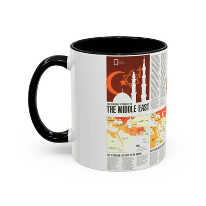 Middle East - Two Centuries of Conflict (1980) (Map) Accent Coffee Mug - Go Mug Yourself