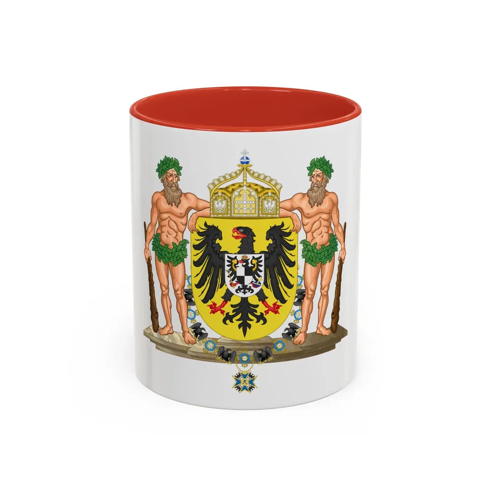 Middle imperial coat of arms of Germany - Accent Coffee Mug 11oz Red - Go Mug Yourself