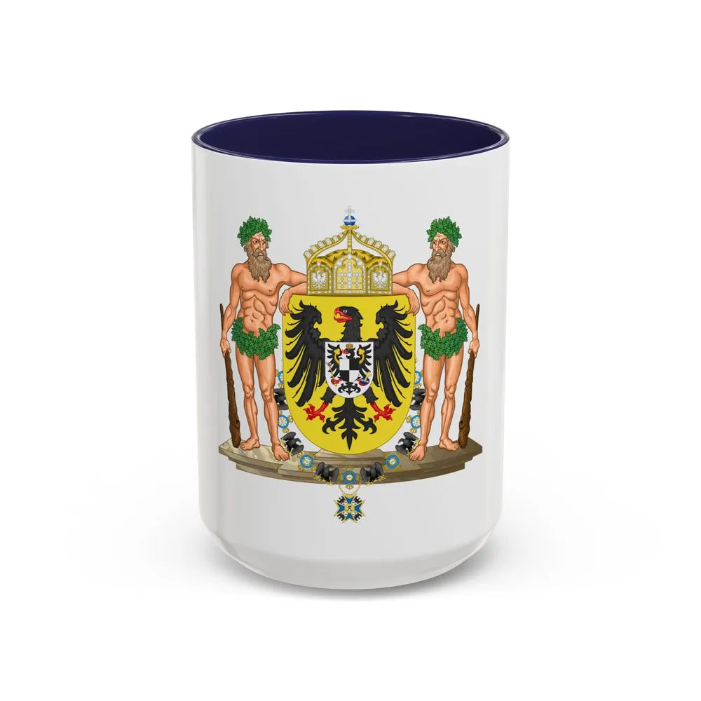 Middle imperial coat of arms of Germany - Accent Coffee Mug 15oz Navy - Go Mug Yourself