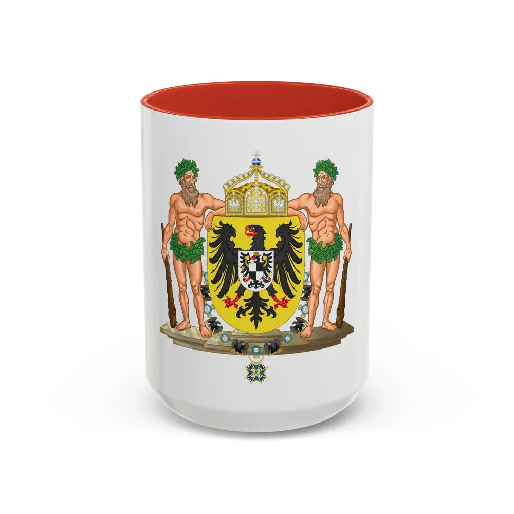 Middle imperial coat of arms of Germany - Accent Coffee Mug 15oz Red - Go Mug Yourself