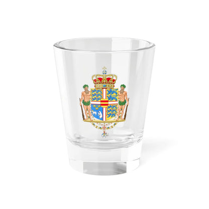 Middle royal coat of arms of Denmark (Denmark) (Coat of Arms) Shot Glass 1.5oz 1.5oz - Go Mug Yourself