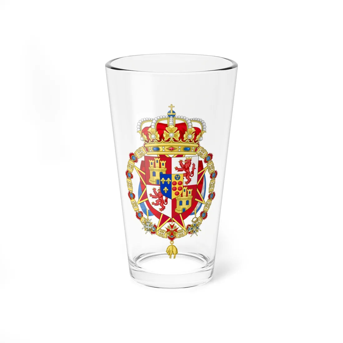 Middle Royal Coat of Arms of Etruria (Italy) (Coat of Arms) Pint Glass 16oz 16oz - Go Mug Yourself