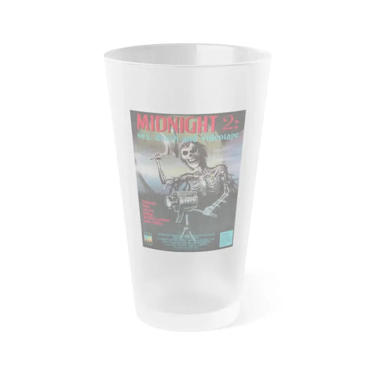 MIDNGHT 2 SEX, DEATH AND VIDEOTAPE 1993 Movie Poster - Frosted Pint Glass 16oz 16oz Frosted - Go Mug Yourself