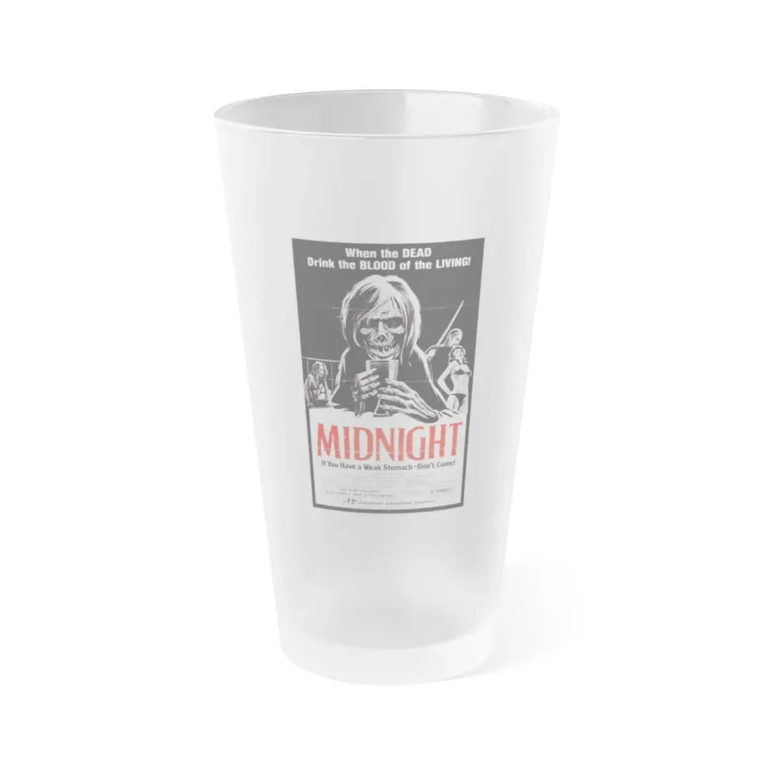 MIDNIGHT (2) 1982 Movie Poster - Frosted Pint Glass 16oz 16oz Frosted - Go Mug Yourself
