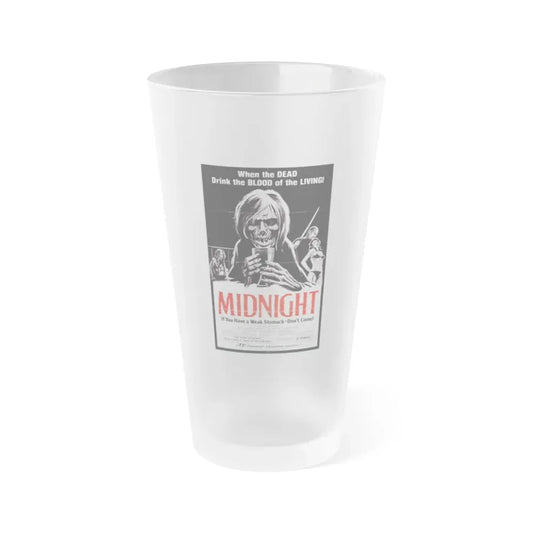 MIDNIGHT (2) 1982 Movie Poster - Frosted Pint Glass 16oz 16oz Frosted - Go Mug Yourself