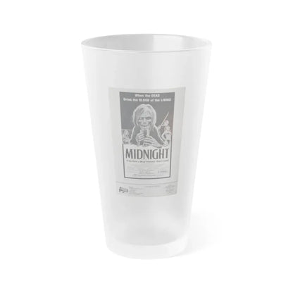 MIDNIGHT (3) 1982 Movie Poster - Frosted Pint Glass 16oz Default Title - Go Mug Yourself
