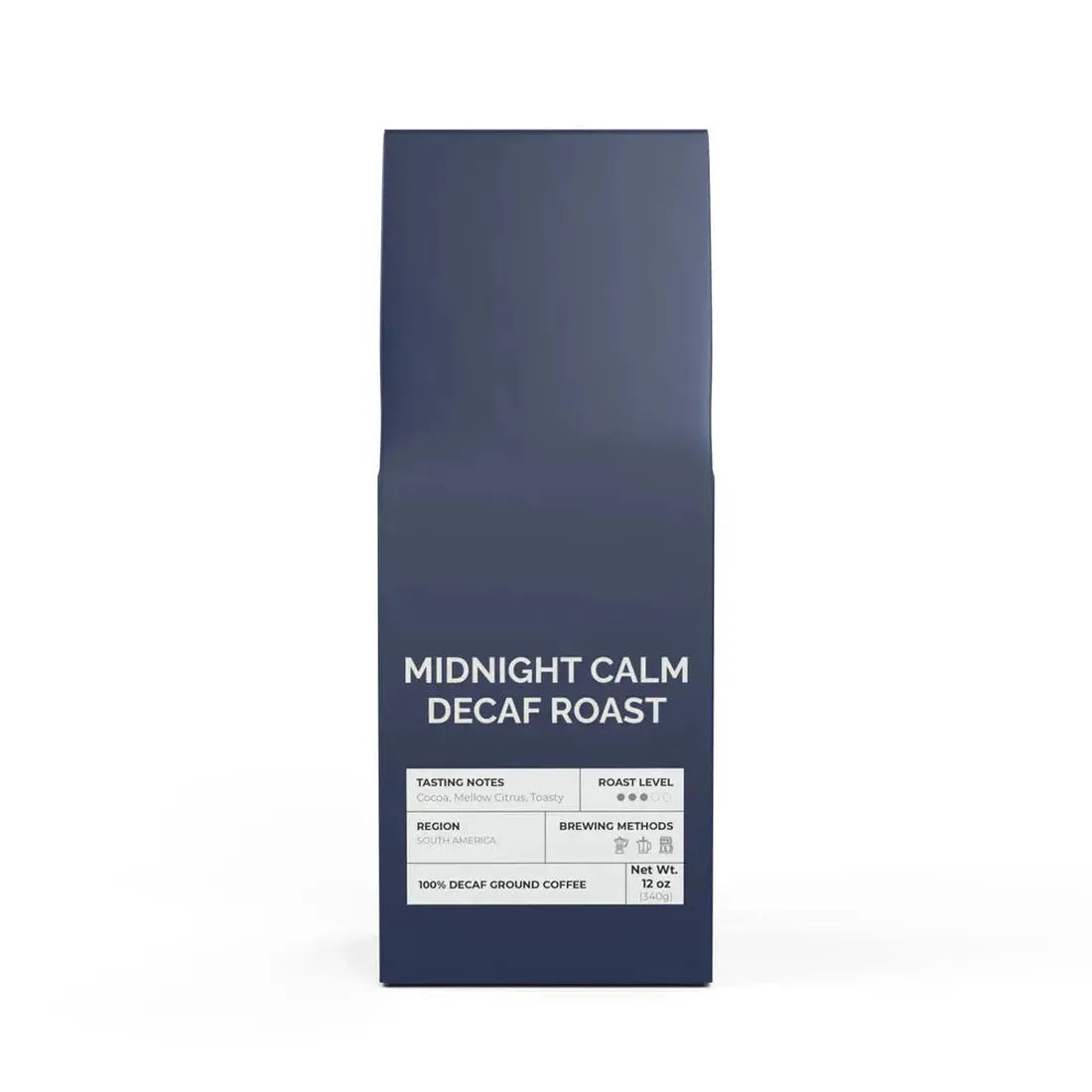 Midnight Calm Decaf Roast Ground 12oz - Go Mug Yourself