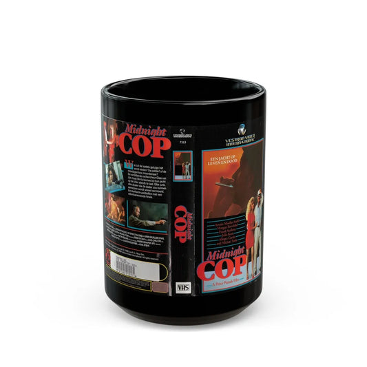 MIDNIGHT COP (VHS COVER) - Black Coffee Mug-15oz-Go Mug Yourself