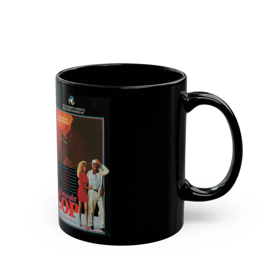 MIDNIGHT COP (VHS COVER) - Black Coffee Mug - Go Mug Yourself