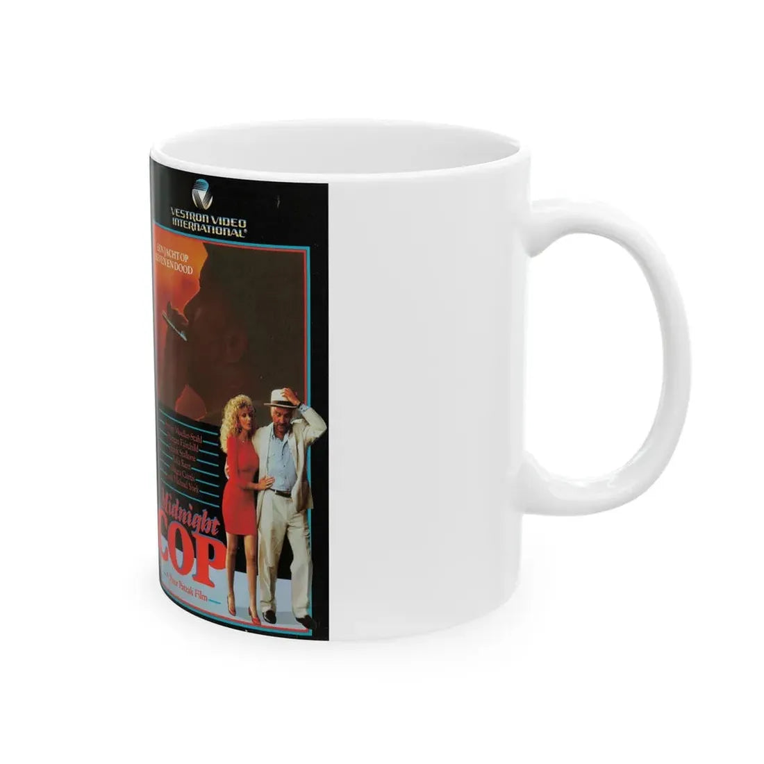 MIDNIGHT COP (VHS COVER) - White Coffee Mug - Go Mug Yourself