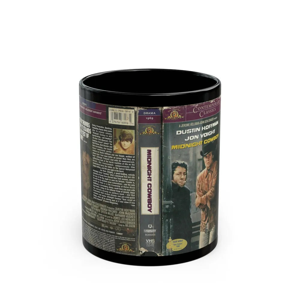 MIDNIGHT COWBOY (VHS COVER) - Black Coffee Mug-11oz-Go Mug Yourself