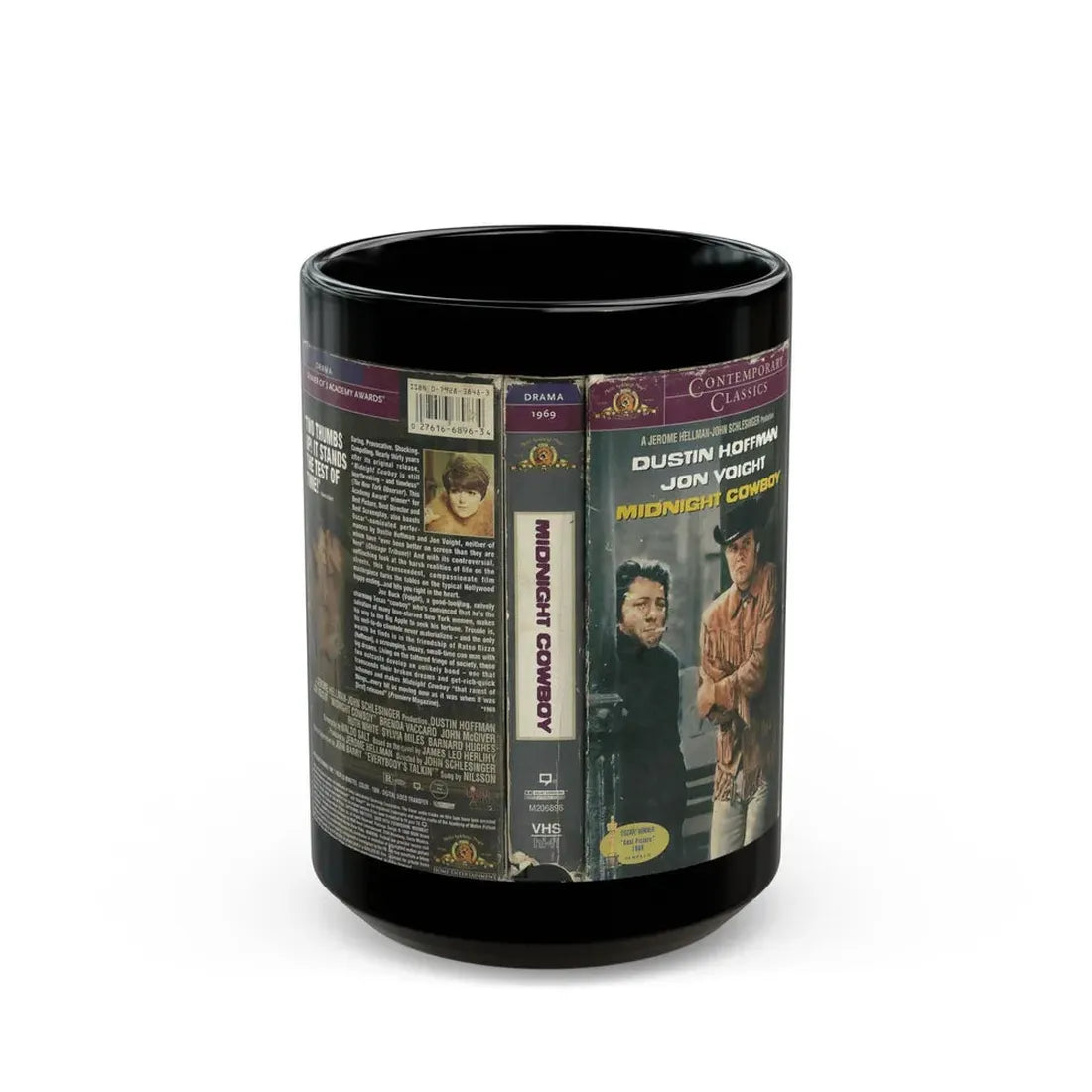 MIDNIGHT COWBOY (VHS COVER) - Black Coffee Mug 15oz - Go Mug Yourself