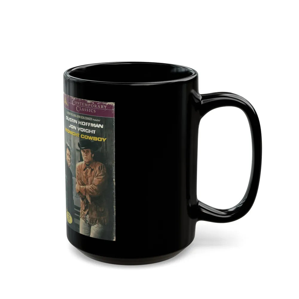 MIDNIGHT COWBOY (VHS COVER) - Black Coffee Mug-Go Mug Yourself