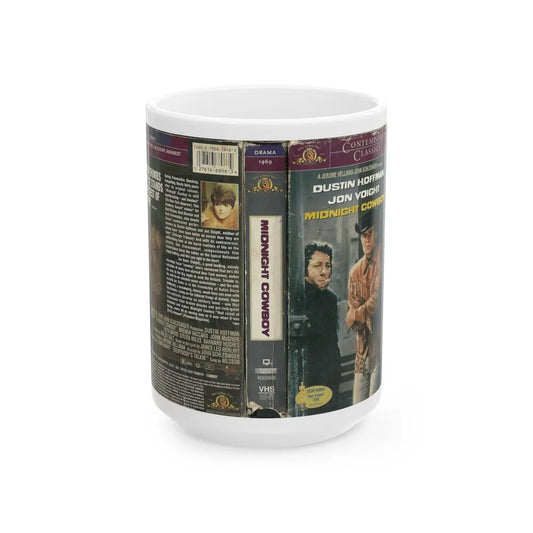 MIDNIGHT COWBOY (VHS COVER) - White Coffee Mug-15oz-Go Mug Yourself