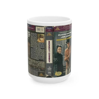 MIDNIGHT COWBOY (VHS COVER) - White Coffee Mug 15oz - Go Mug Yourself