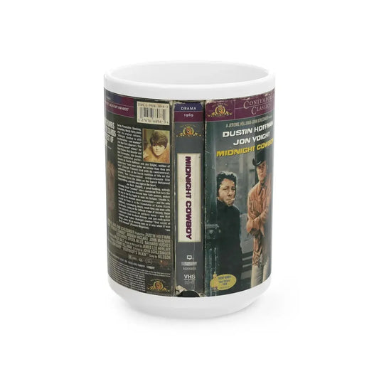 MIDNIGHT COWBOY (VHS COVER) - White Coffee Mug 15oz - Go Mug Yourself