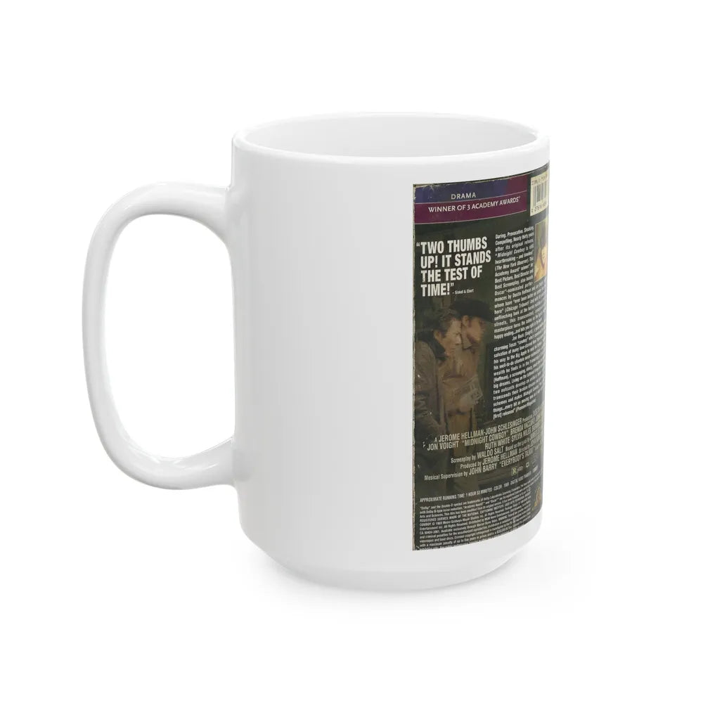 MIDNIGHT COWBOY (VHS COVER) - White Coffee Mug-Go Mug Yourself