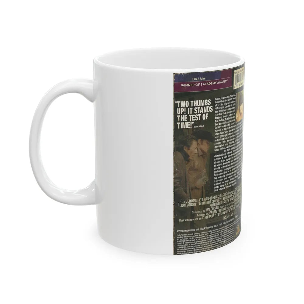 MIDNIGHT COWBOY (VHS COVER) - White Coffee Mug-Go Mug Yourself