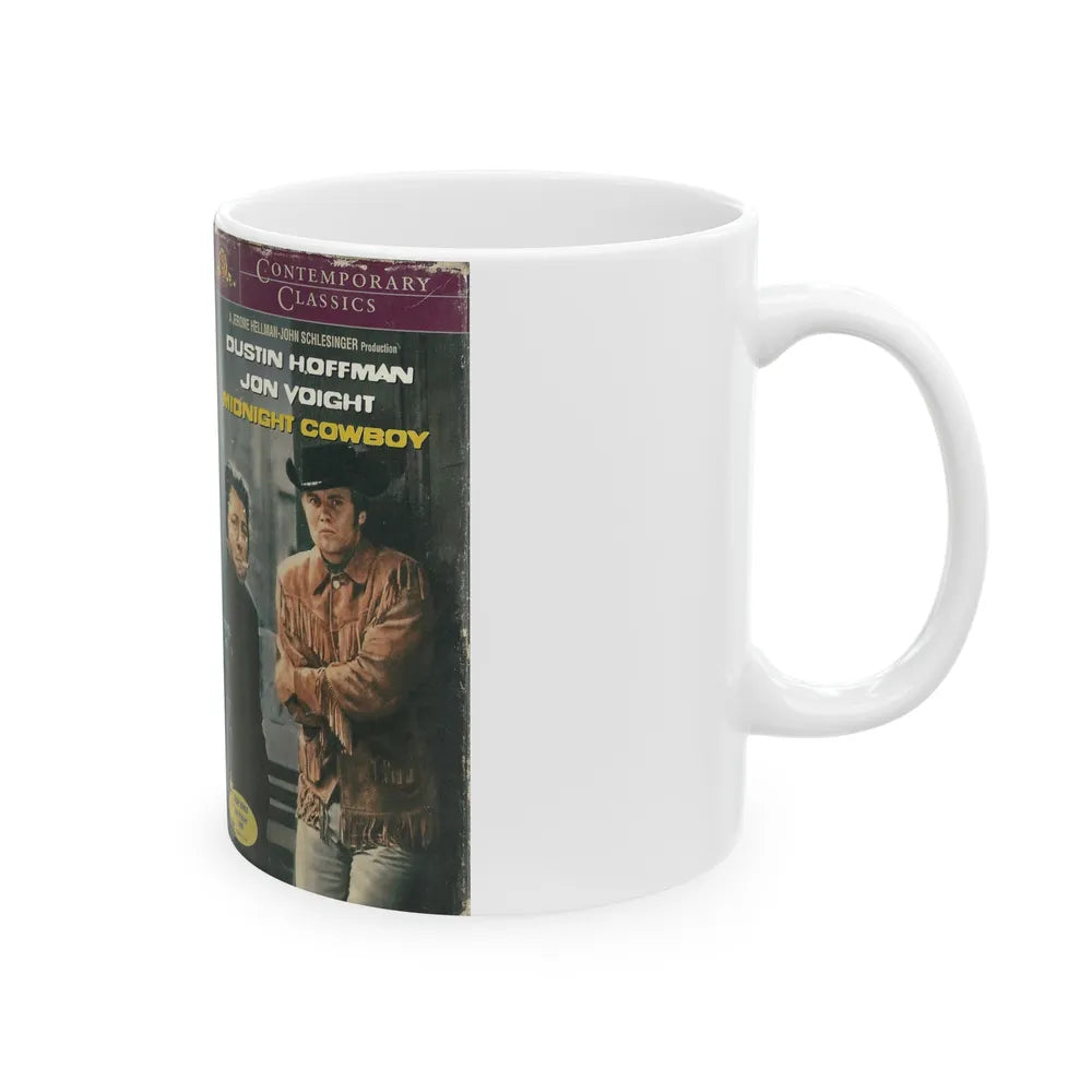 MIDNIGHT COWBOY (VHS COVER) - White Coffee Mug-Go Mug Yourself