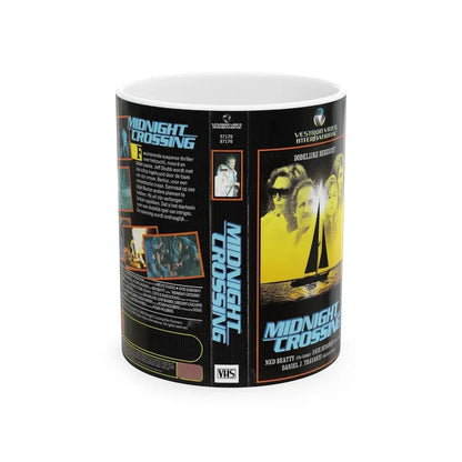 MIDNIGHT CROSSING (VHS COVER) - White Coffee Mug 11oz - Go Mug Yourself