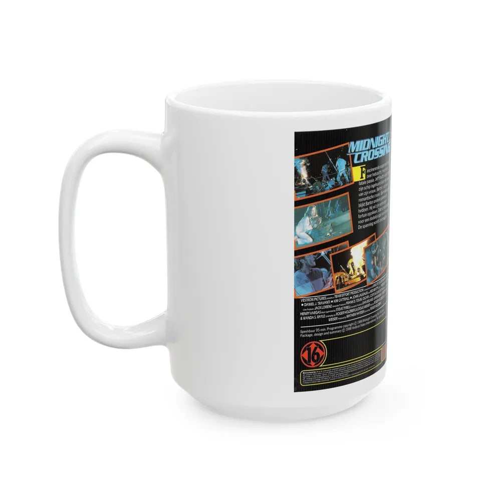 MIDNIGHT CROSSING (VHS COVER) - White Coffee Mug-Go Mug Yourself