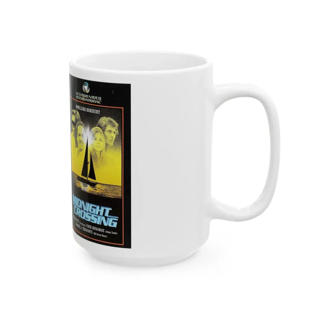 MIDNIGHT CROSSING (VHS COVER) - White Coffee Mug - Go Mug Yourself