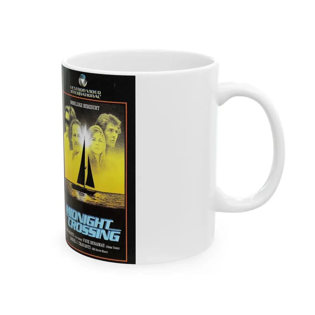 MIDNIGHT CROSSING (VHS COVER) - White Coffee Mug - Go Mug Yourself