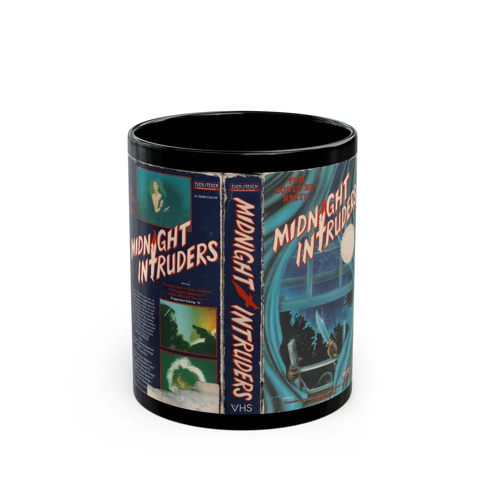 MIDNIGHT INTRUDERS (VHS COVER) - Black Coffee Mug-11oz-Go Mug Yourself