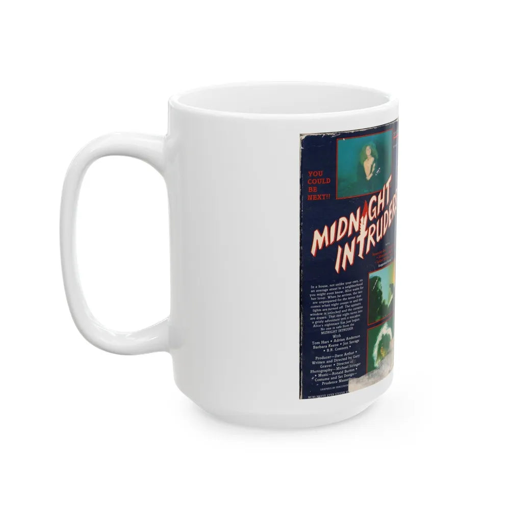 MIDNIGHT INTRUDERS (VHS COVER) - White Coffee Mug-Go Mug Yourself